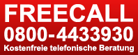 kostenlose Beratung unter 0800 - 4433930